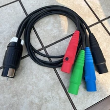 Hubbell Connector 50A 480v FEMALE Twist Lock Male Female Camlock Breakout Cable