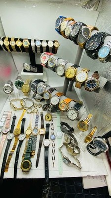 Large Lot Of 61 Watches Men s Women s Vintage And Modern Sold As Is Many Brands