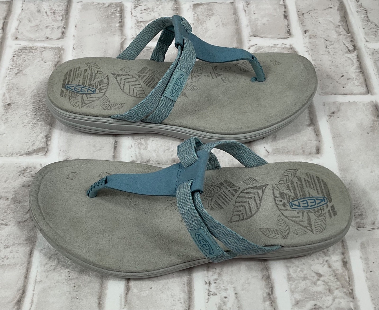 Sandali Keen donna taglia 9 blu pelle infradito infradito infradito infradito piatto