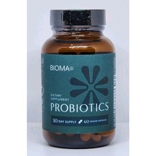 Bioma Probiotics Dietary Supplement for Digestive - glass bottle - 60 capsules