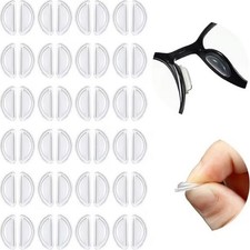 Bexikou 20 Pairs Eyeglass Nose Pads Casewin Transparent Anti-Slip Nosepads