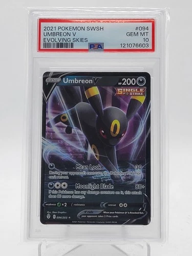 UMBREON V 2021 POKEMON EVOLVING SKIES #094/203 PSA 10 Q0895