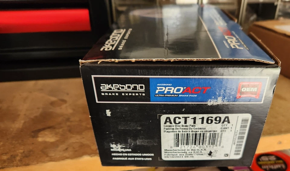Pastillas de freno de cerámica Chevy 2011 a 2017, GMC, Buick Akebono Proact, delanteras y traseras. Foto 4 de 4