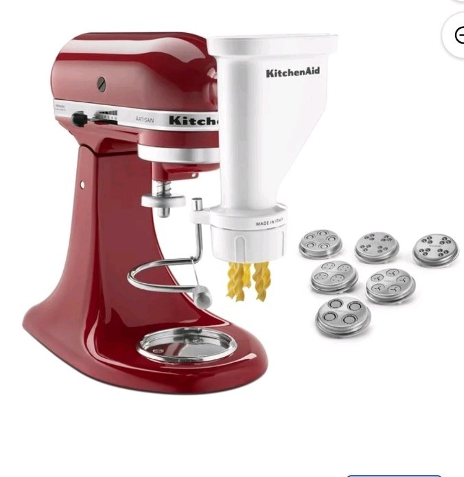 KitchenAid Gourmet Pasta Press Attachment KSMPEXTA, 6 Quick Change Discs