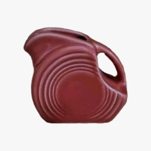 Fiesta Mini Disc Pitcher HLC 5 oz Retired Persimmon Fiestaware Creamer USA