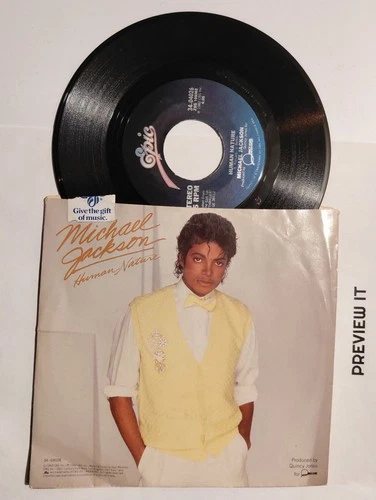 MICHAEL JACKSON 45 RPM 7" VINYL - HUMAN NATURE / BABY BE MINE - EPIC 1982