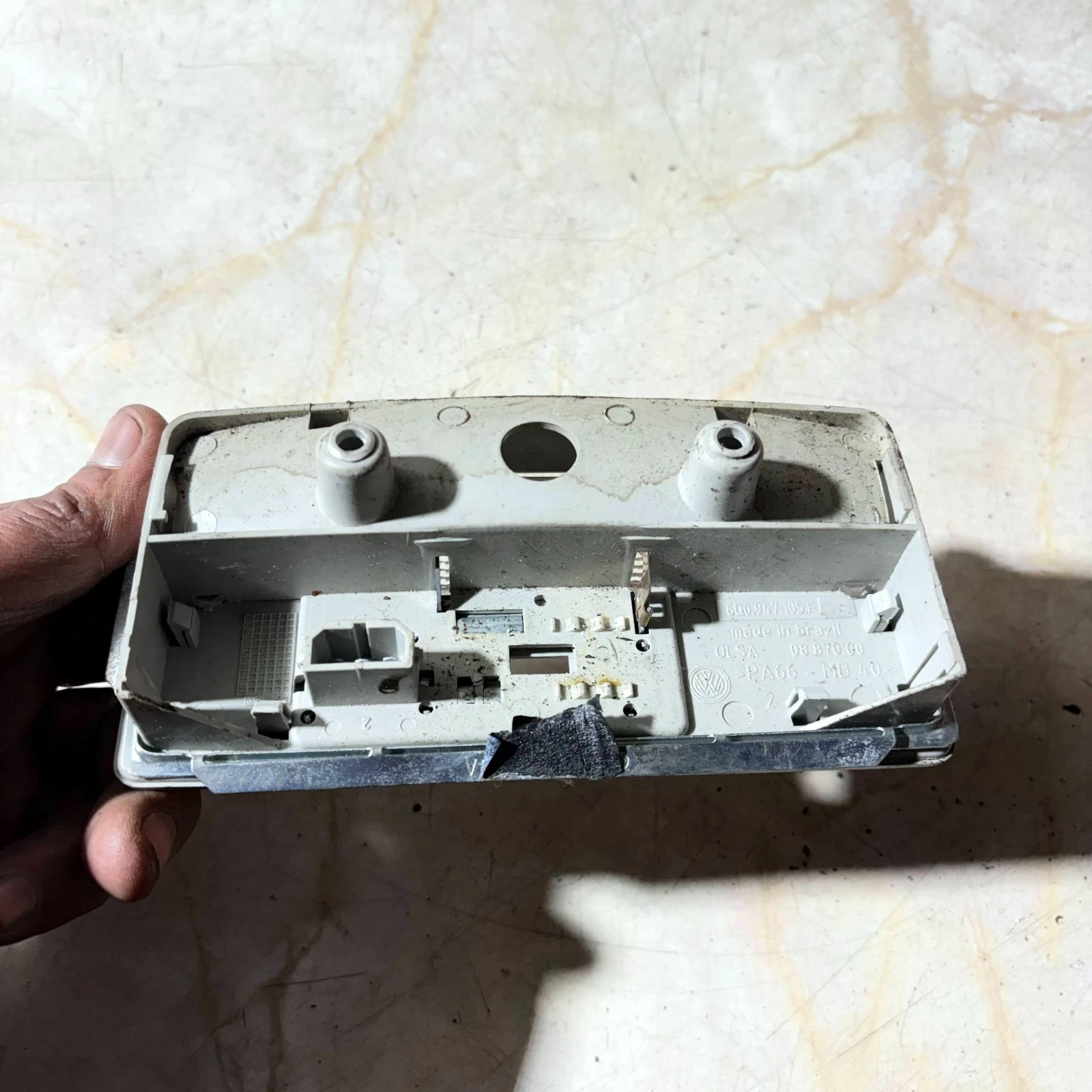 VW Fox reading light rear housing part number reference