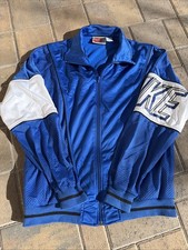 VTG Nike Men  s Jacket Mesh Full Zip Spell Out Royal Blue White Med 80s 90s OG