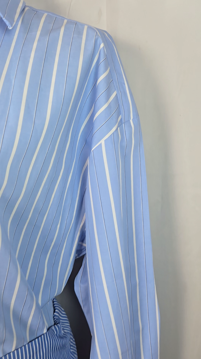 Maje 2-in-1 Striped Shirt Dress Removable Skirt Blue Size 38 US 6 NWT | eBay