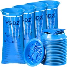 22 Pack Disposable Vomit Bags - 1000ml Emesis Bags for Car Travel, Pregnant W...