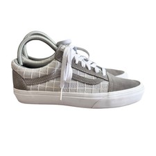 Vans Old Skool Gray Check Sneakers Mens 5 Womens 6.5 Skate Shoes