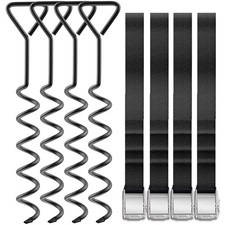 Trampoline Stakes Heavy Duty Anchors High Wind Stakes,15.84" Galvanized Steel...