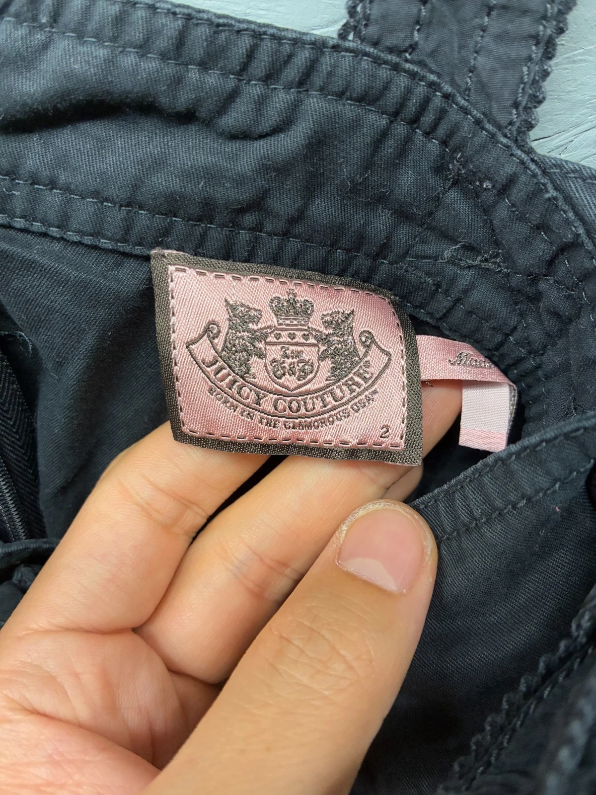 VALENTINO Abito salopette Juicy Couture nero donna taglia 2 cotone pinafore utility tasca