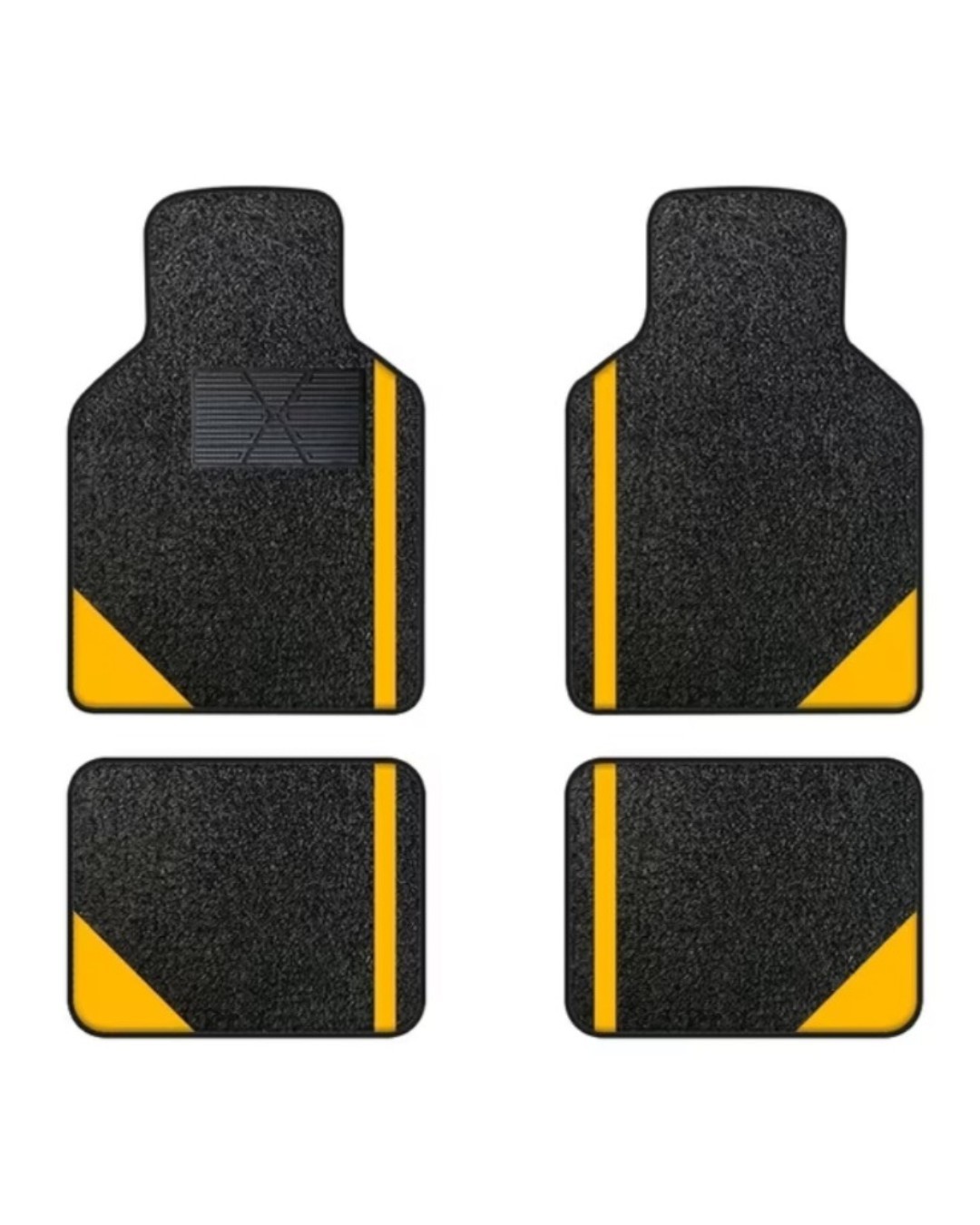 Tapis de voiture universels anti-dérapants en cuir noir contre la saleté