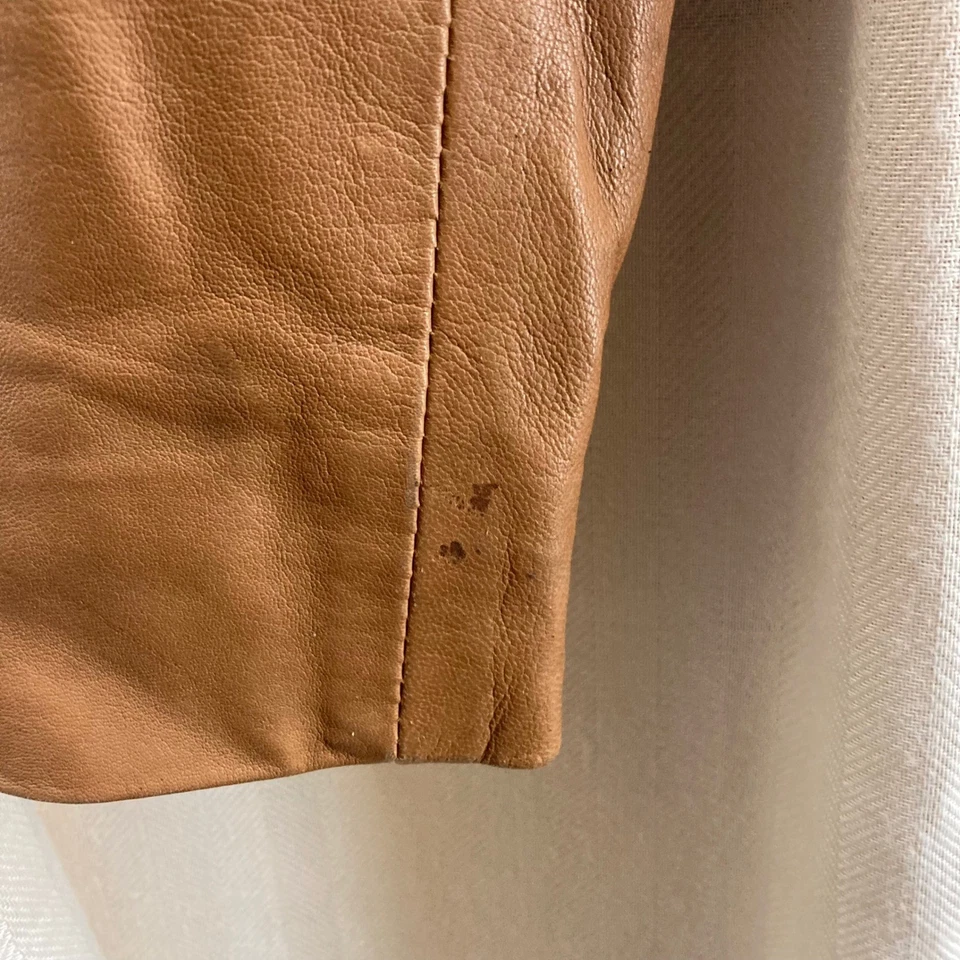 Chaqueta Moto BOD & CHRISTENSEN Cuero Marrón Para Mujer Talla S Estilo Motociclista Foto 2 de 4