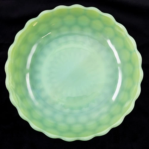 VTG Fire King Jadeite Glass 8 1/2" Bubble Serving Bowl