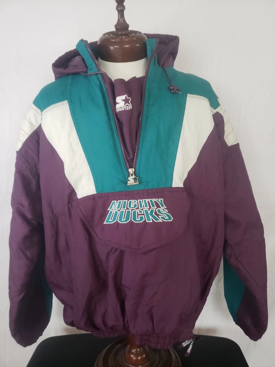 Vintage 1990s Anaheim Mighty Ducks Starter Pouch Jacket Size 