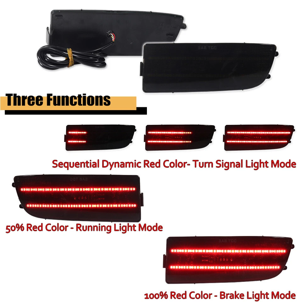 Luz de freno trasera LED ahumada con señal de giro secuencial para Benz Sprinter W90 07-18 Foto 2 de 4