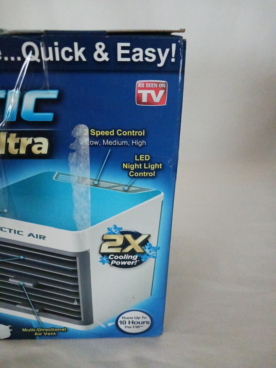 Arctic Air Ultra Portable Air Cooler W/LED Light 3 Speeds Model