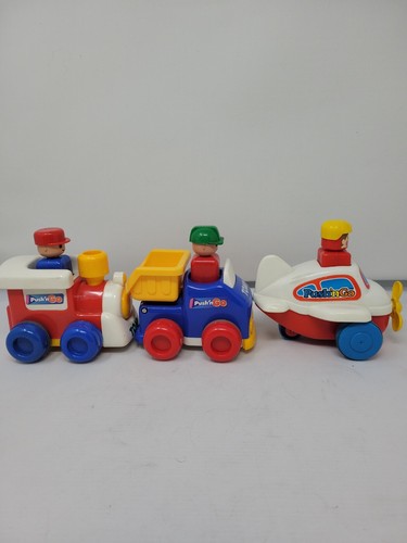 Tomy Push N Go Airplane Plane Press Pilot & TrainLitte & Tomy truck - Picture 2 of 6