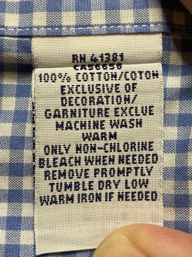 Polo Ralph Lauren Herren LS XL blau/weiß kariert L/S Knopfleiste rosa Pferd - Bild 4 von 6