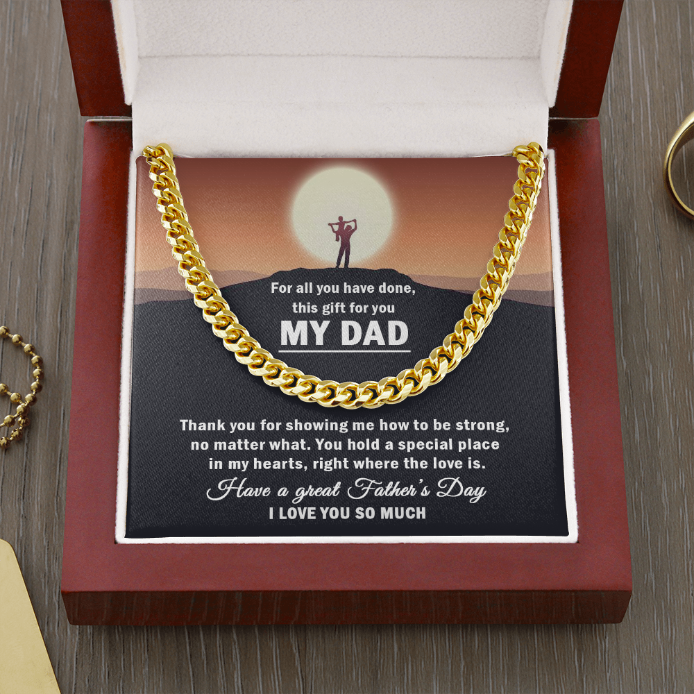 Fathers Day Gift for Dad, Dad Gift Idea, Cuban Necklace for Dad