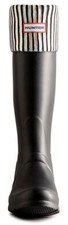 Hunter Foiled Cuff Tall Welly Boot Womens Socks In Black Gold US 5 - 11
