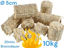 Lagerfeuer Anzünder 10kg Grillanzünder Holzwolle Ø5cm gewachst Feuerwalze Kamin