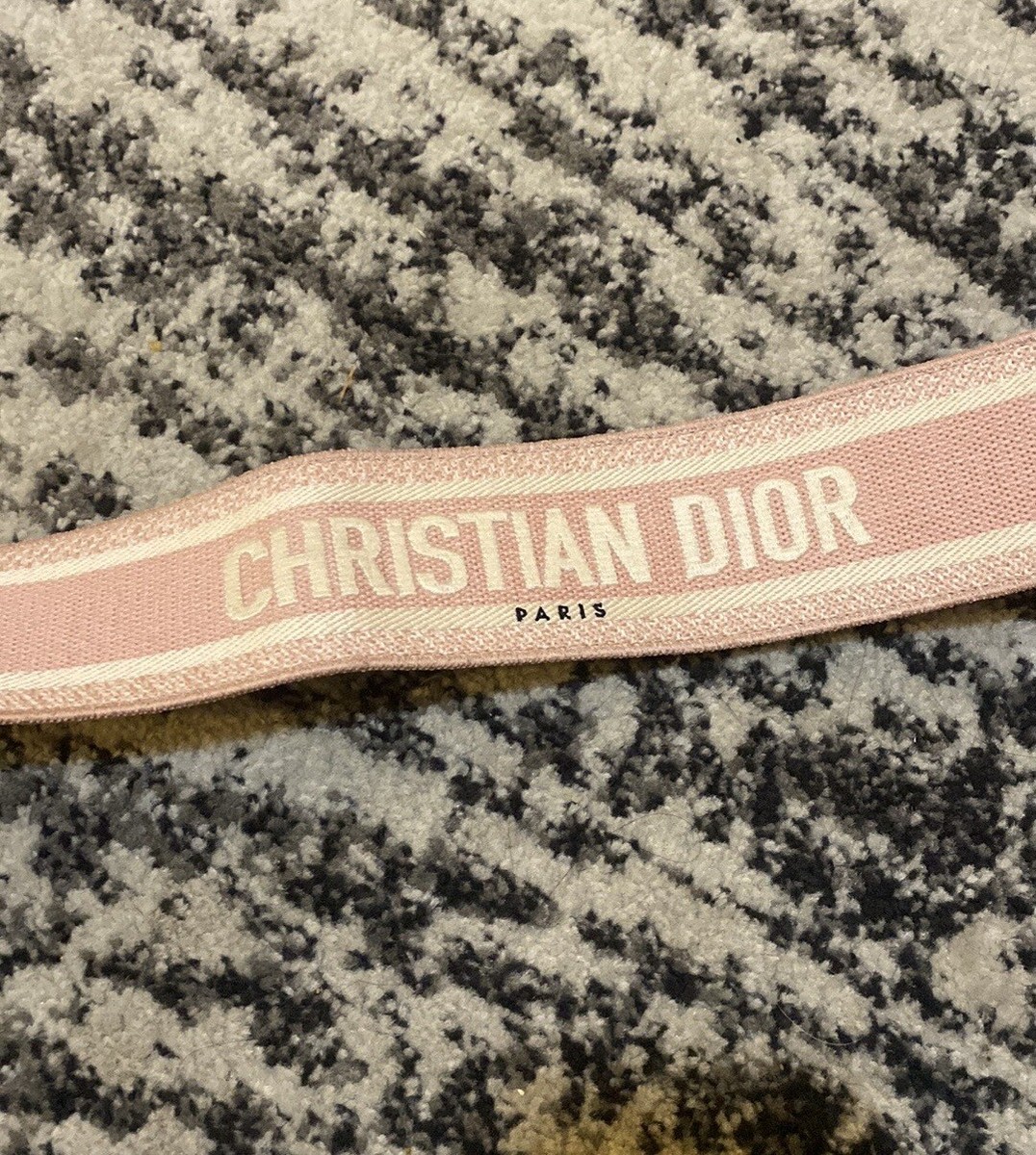 Christian Dior Embroidered Canvas Leather Pink Belt Size 90  display picture 3
