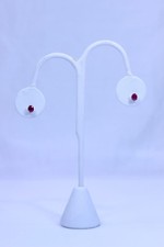 14K Yellow Gold Standard Stud Earrings with 5.01mm Round Ruby - 12166