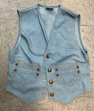Vintage Billy the Kid Brand Denim Childrens Vest 1960's Size 10 Fashion Prop