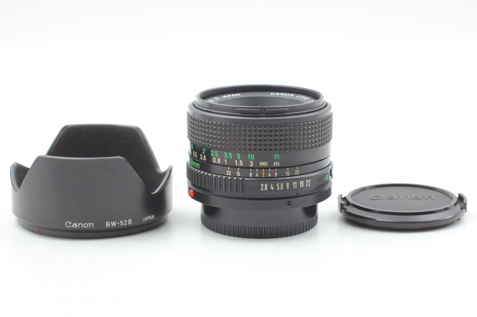 [MINT w/ Hood BW52B] Canon New FD NFD 28mm f/2.8 Wide Angle MF Lens