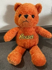 Reese's  Hershey’s Times Square Orange Bear Plush Stuffed Animal Toy 11" 2002