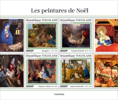 Christmas Paintings Art MNH Stamps 2022 Togo M/S | eBay
