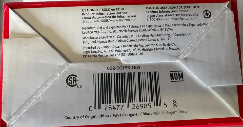 Leviton DG15S-1BW - Interruptor inteligente Decora, certificado Zigbee, blanco - Lote de 10 Foto 4 de 4