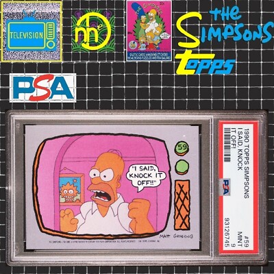 1990 Topps Simpsons - #59 I Said Knock It Off!! (Homer) - PSA 9 MINT