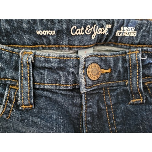 Cat & Jack Girls blue medium wash boot cut denim jeans - size 7 - Picture 4 of 6