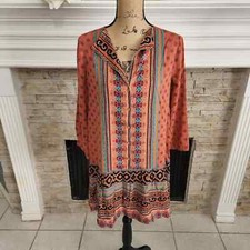 Jack boho long tunic mini dress size small