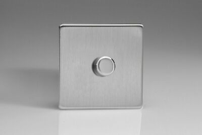 Varilight JDSM101S schraubenloser gebürsteter Stahl 1 Gang Smart Master Nicht WLAN Dimmer