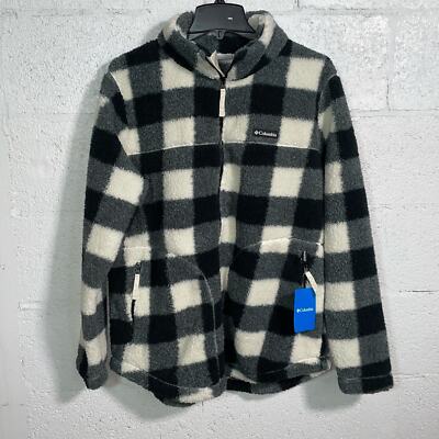  Columbia West Bend Cozy Sherpa Fleece Jacket Black/white 1X