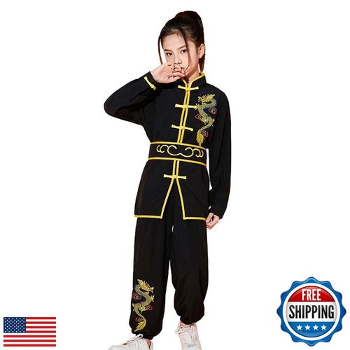 Kung Fu Uniform for Boys Girls Kids Traditional Chinese Embroidered Tai Chi W