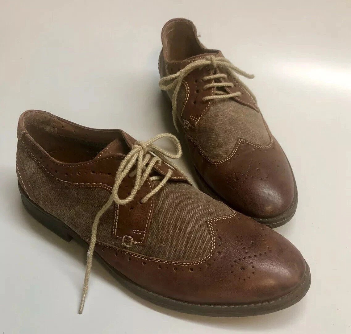 CLARKS 16326 Oxford a coda di rondine in pelle marrone UOMO UK 9 5 US 10 5