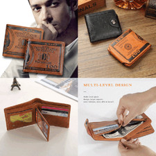 Men Women Short Wallet 100 Dollar Bill Leather Bifold Credit Card Holder Purse