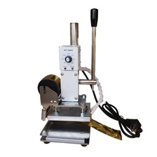 220V Manual Hot Foil Stamping Machine Leather Plastic Bronzing Machine w/ Frame