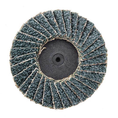 100 Pack - 2" Mini Flap Discs 40 Grit Quick Change Sanding Roloc Style Type R - Picture 4 of 5