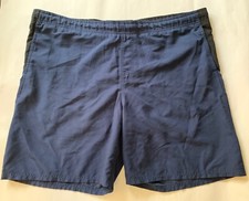 Men's XL 43in waist 20in Length Nike Solid Black  Blue Pocketed Swimming Trunks