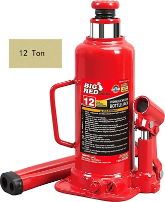 #ad Big Red Torin 12 Ton Portable Bottle Jack Heavy Duty Car Lift Re pair Tools Red $40.09