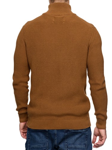 Indicode Herren Strickjacke Dodson-Pullover Zipper Stehkragen Grobstrick Pulli - Bild 4 von 31