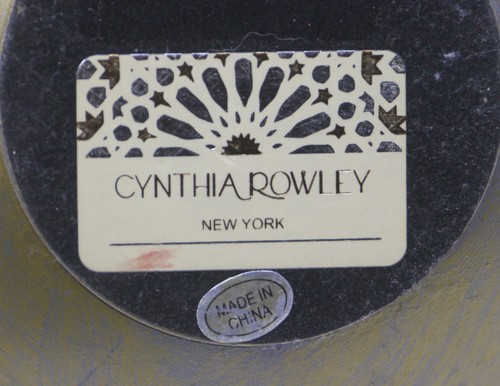 CYNTHIA ROWLEY BRASS & ENAMELED TRINKET DISH & RING HOLDER, FLOWER DECORATION - Picture 5 of 5