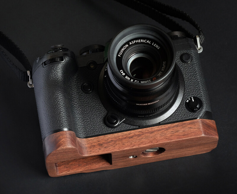 Handmade Natural Wooden Wood Base Plate Handle Grip for Fujifilm X